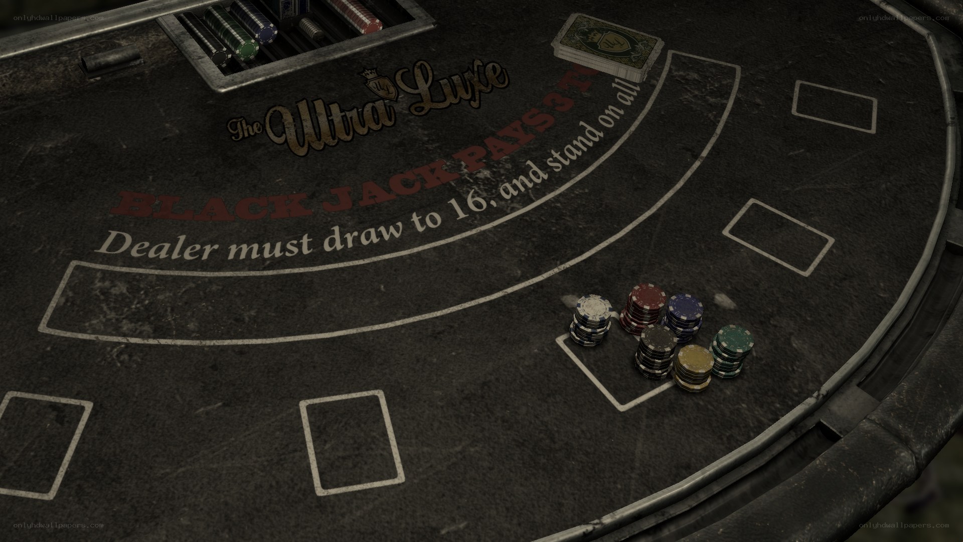 Blackjack table at The Ultra Luxe