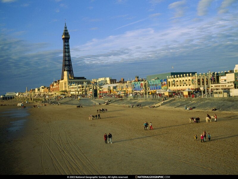 Blackpool beach and tower