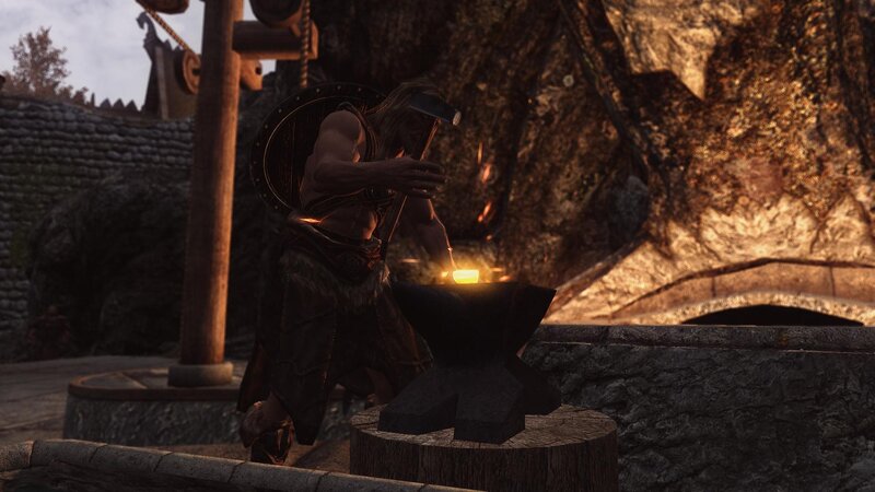 Blacksmith Forging Metal — Brown, Dramatic