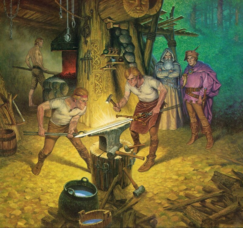 Blacksmith Forging Sword