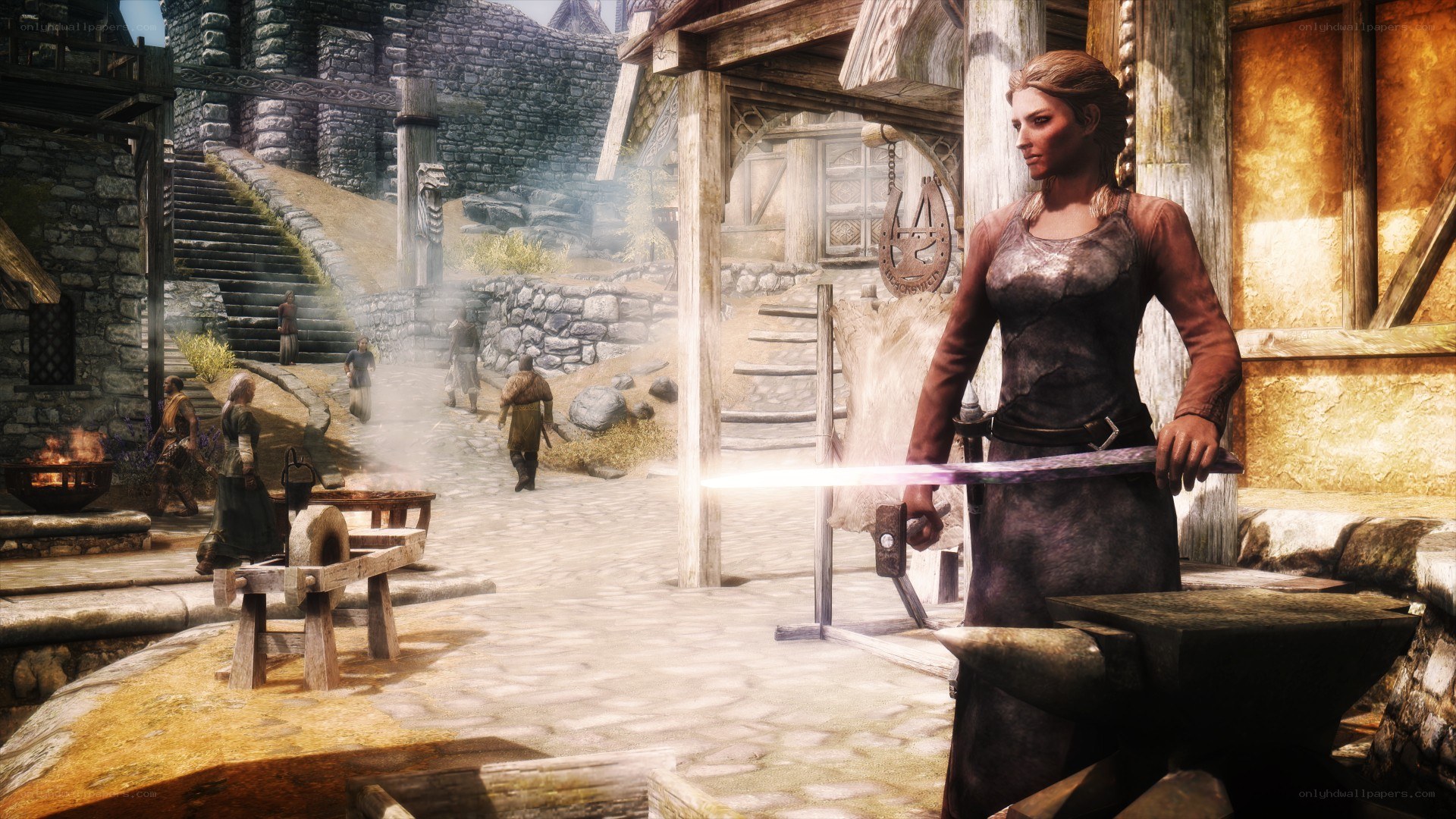 blacksmith in a medieval town