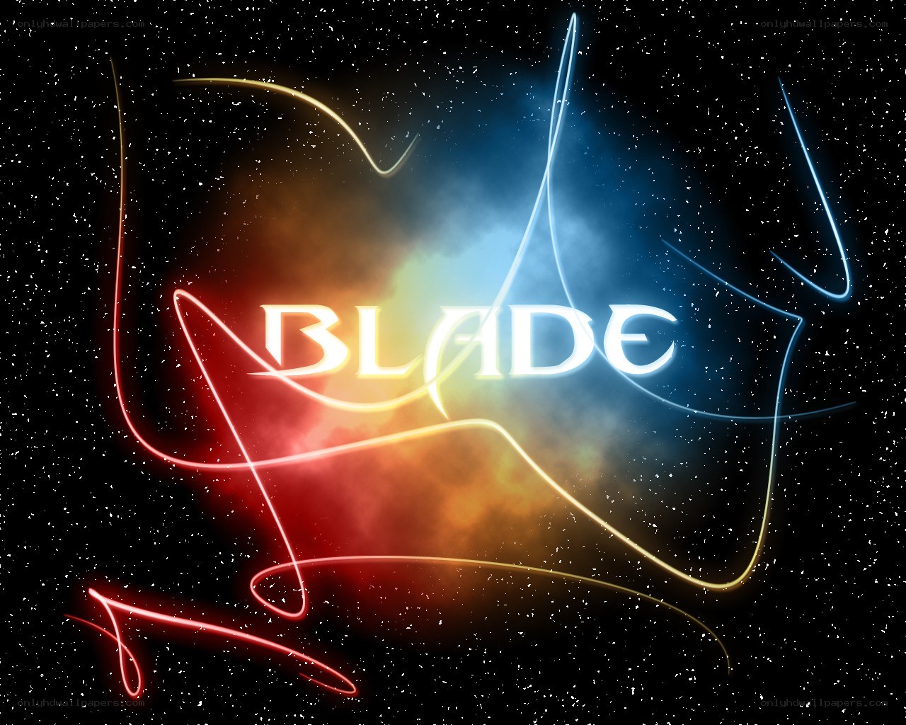 Blade logo with energy lines