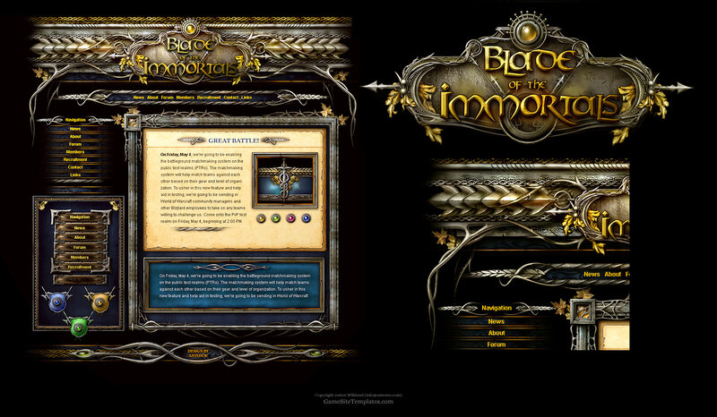 Blade of the Immortals website design