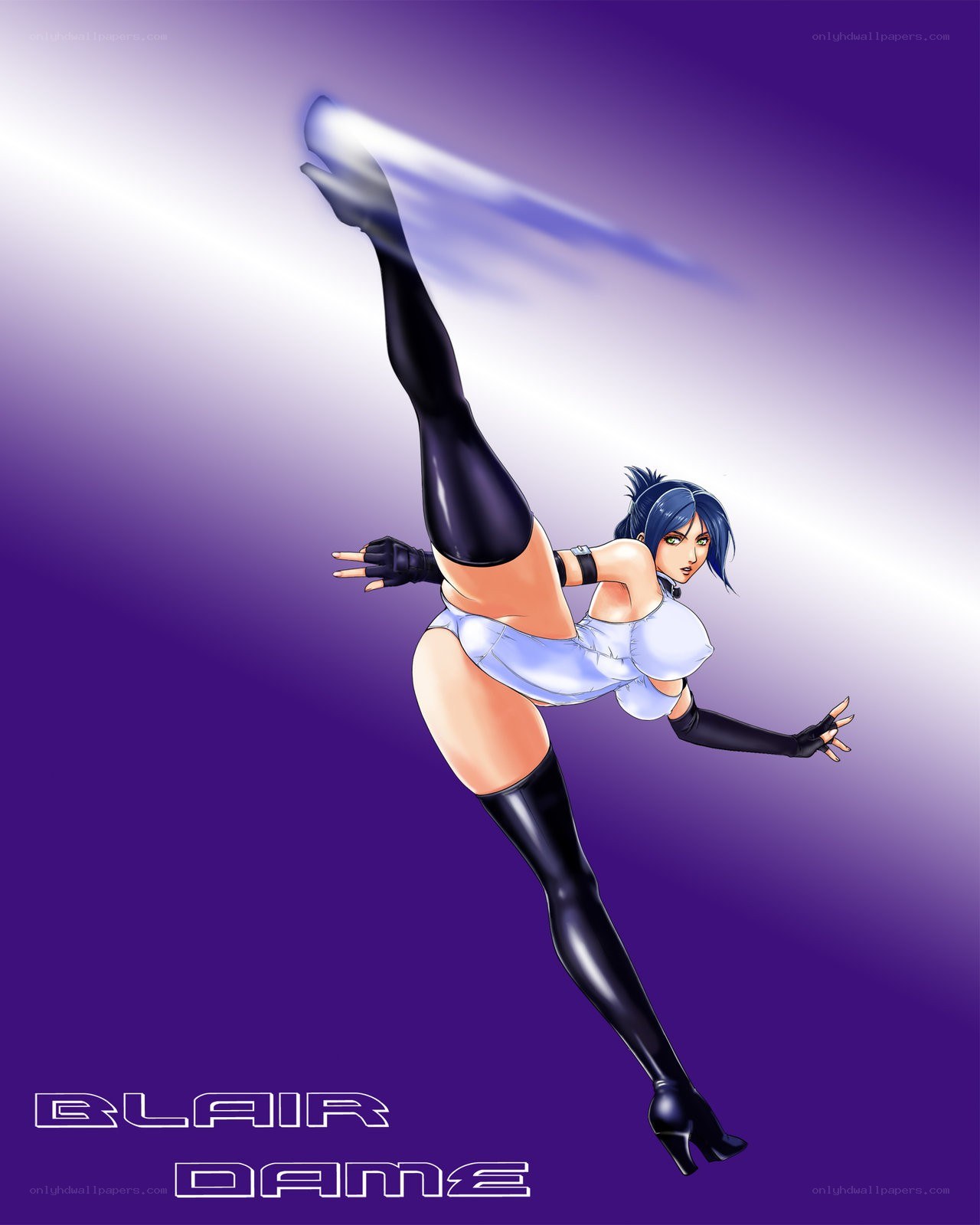 Blair Dame in action pose
