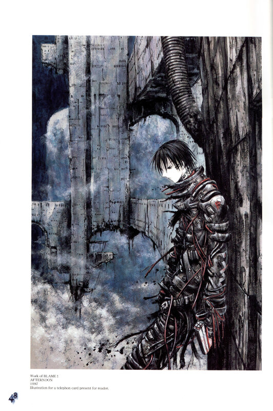 Blame! character in a dystopian city