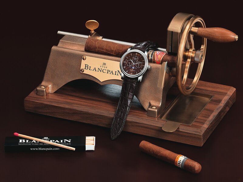 Blancpain watch and cigar cutter
