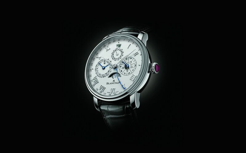 Blancpain watch with moon phase