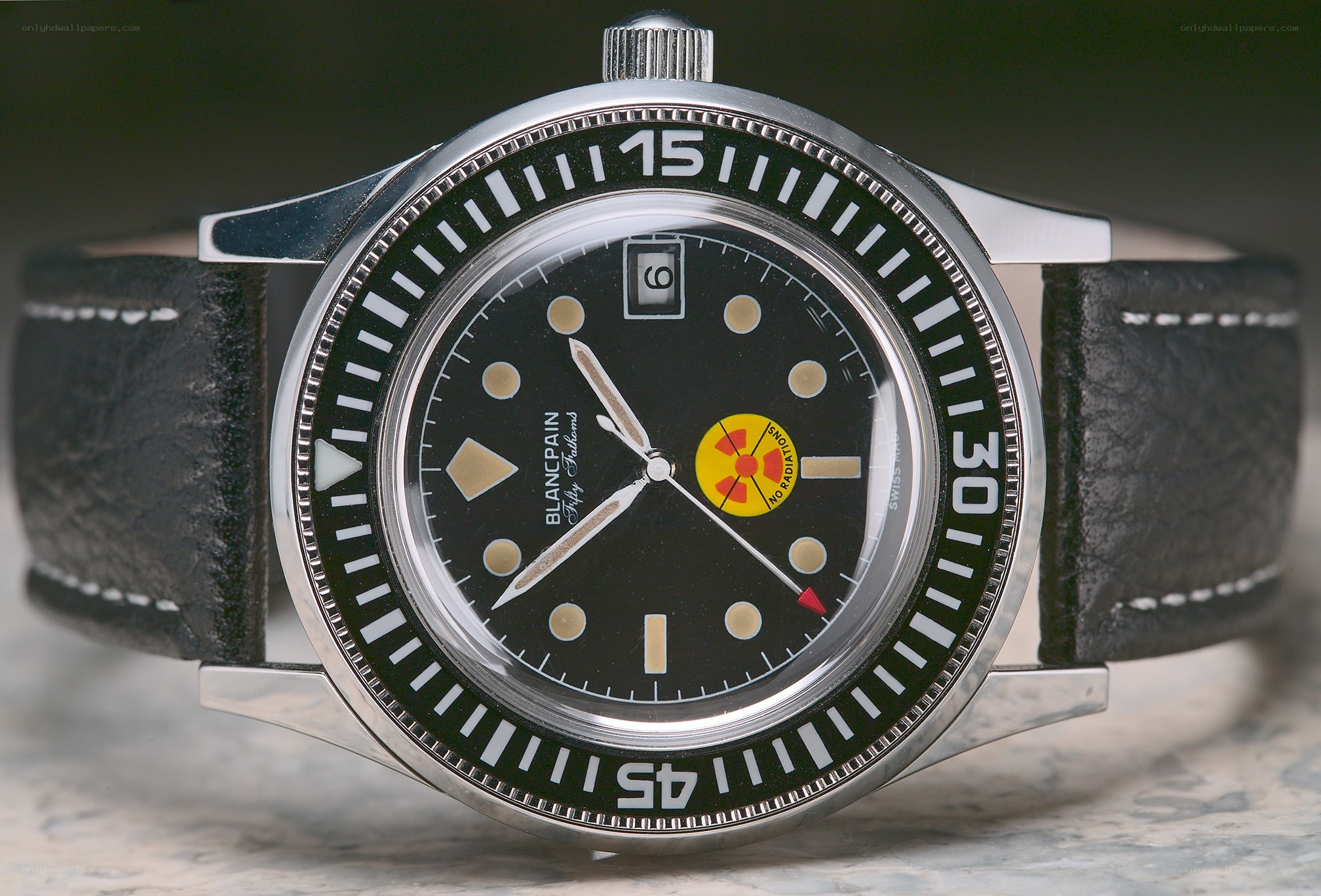 Blancpain watch with radiation symbol