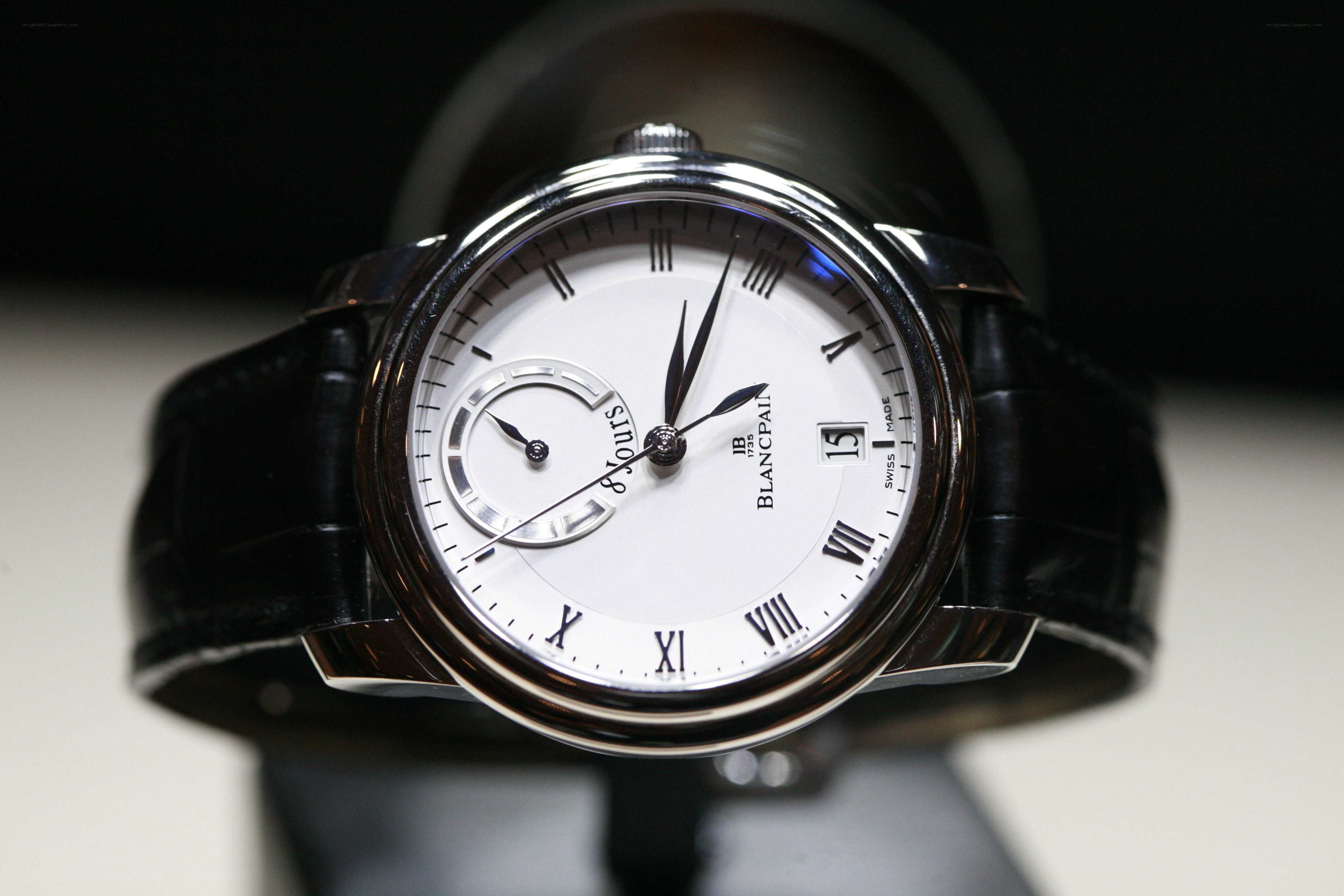 Blancpain watch with white dial