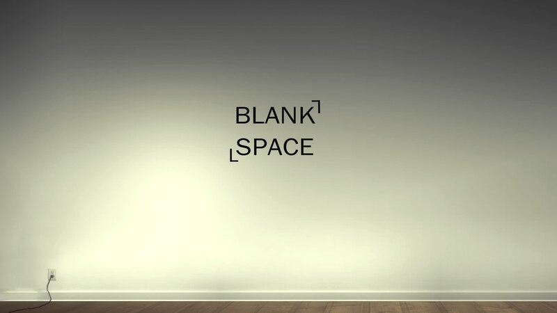 Blank Space text on wall