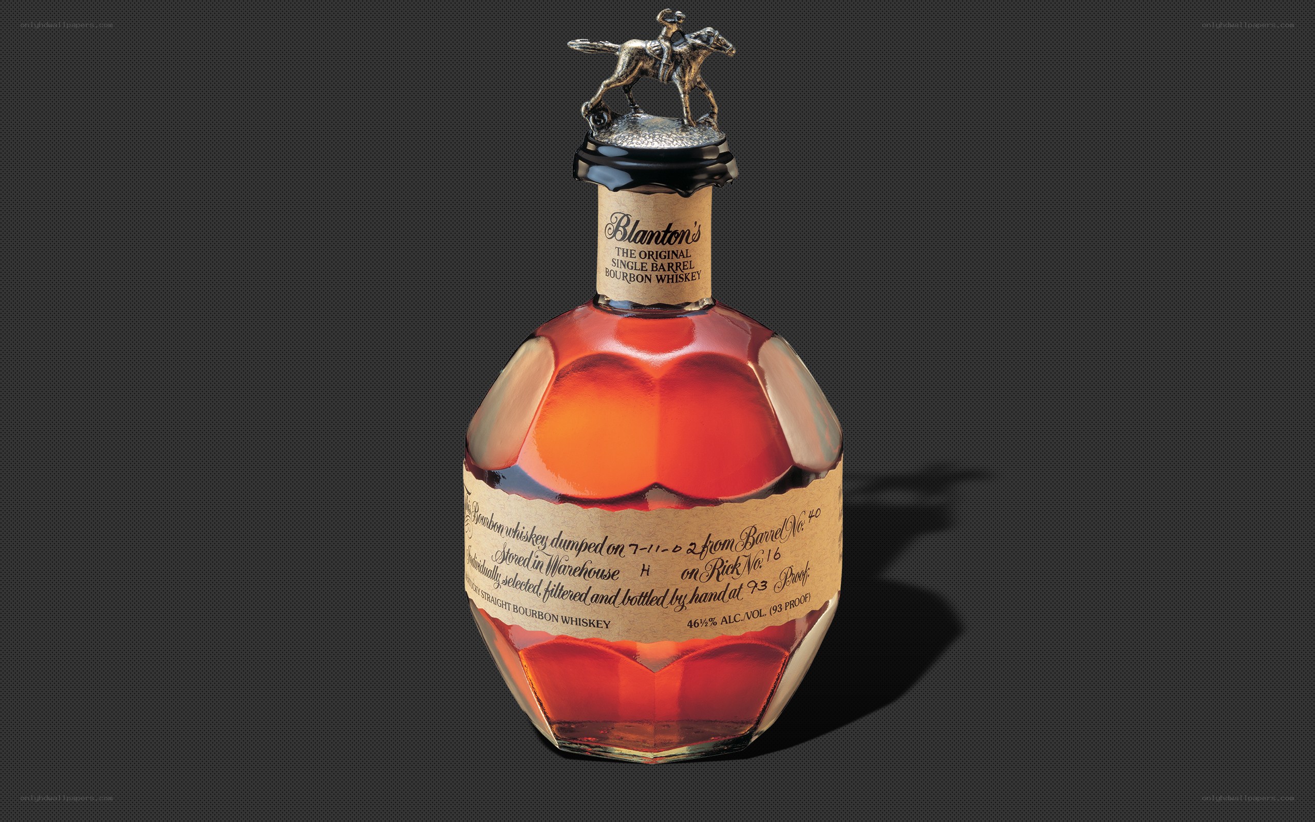 Blanton's bourbon bottle