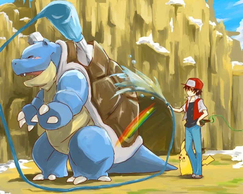 Blastoise and Trainer