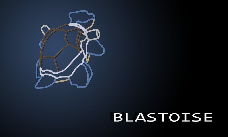 Blastoise Character Outline