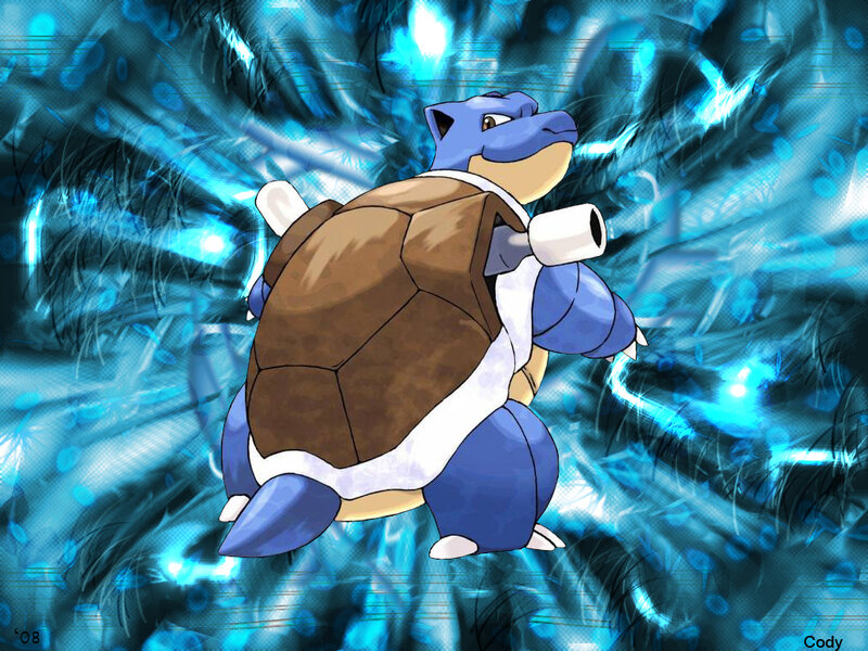Blastoise in Action — Blue