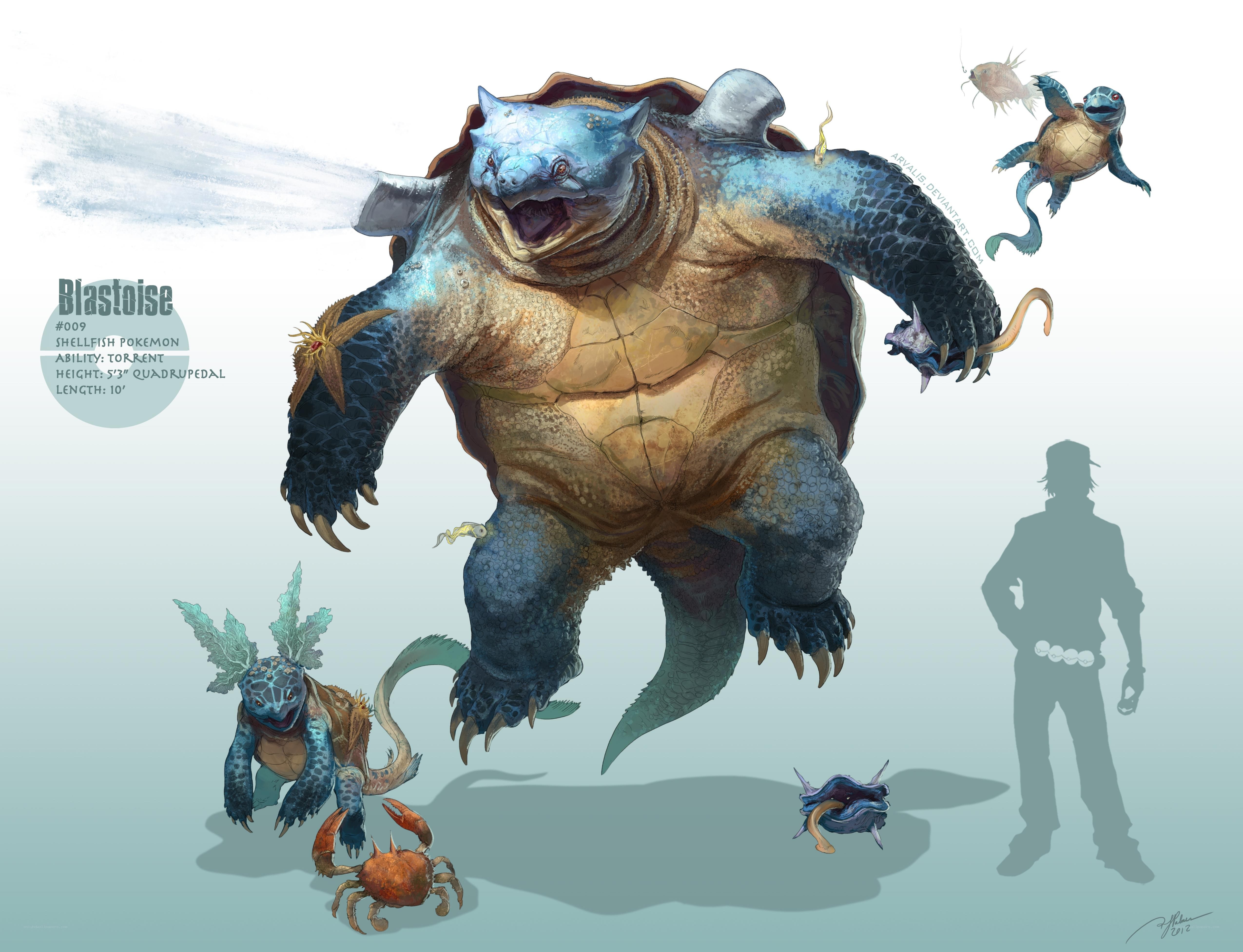 Blastoise Pokemon concept art