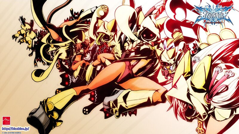 BlazBlue character art collage