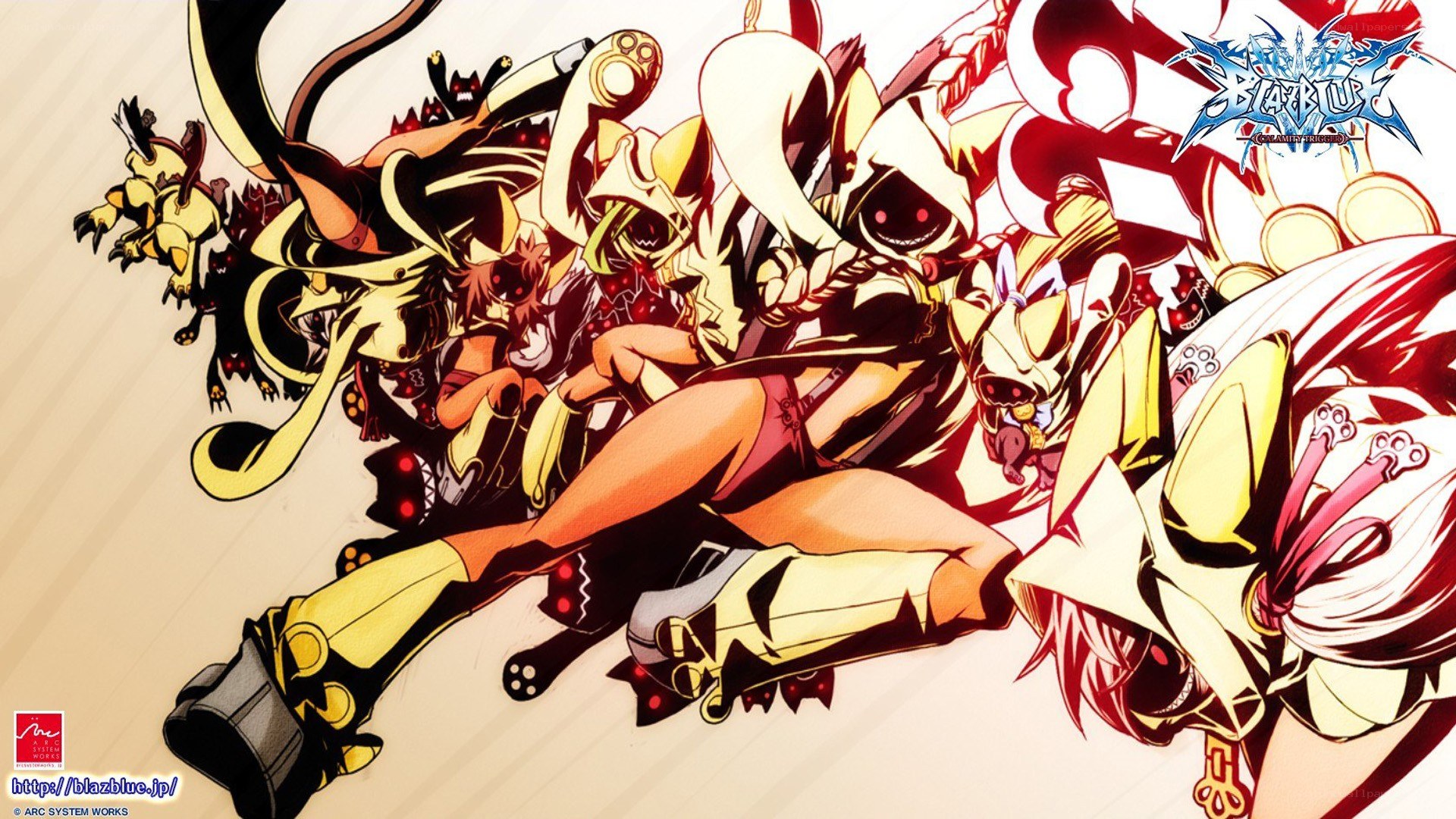 BlazBlue character art collage