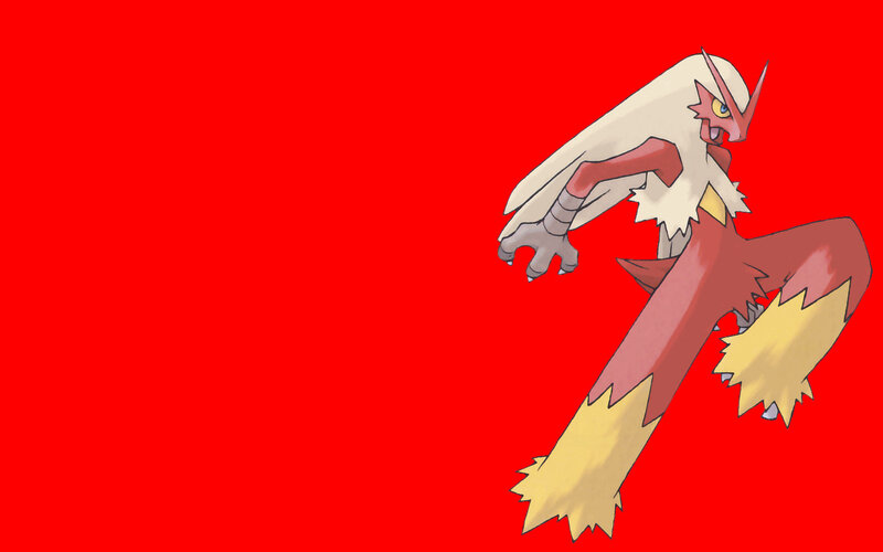 Blaziken on red background