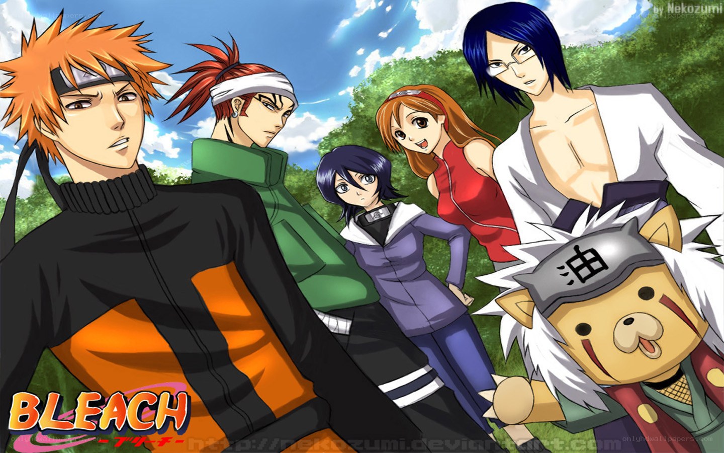 Bleach and Naruto crossover art