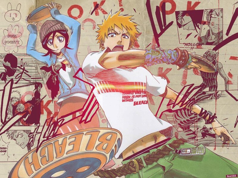 Bleach anime action collage
