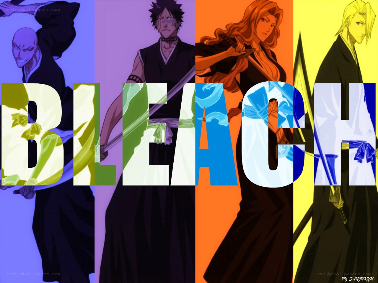 Bleach anime character collage