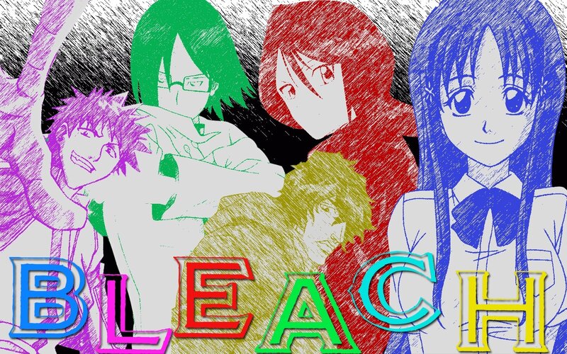 Bleach anime character collage