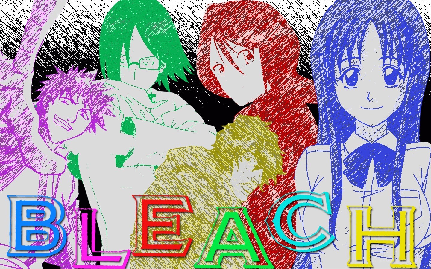 Bleach anime character collage