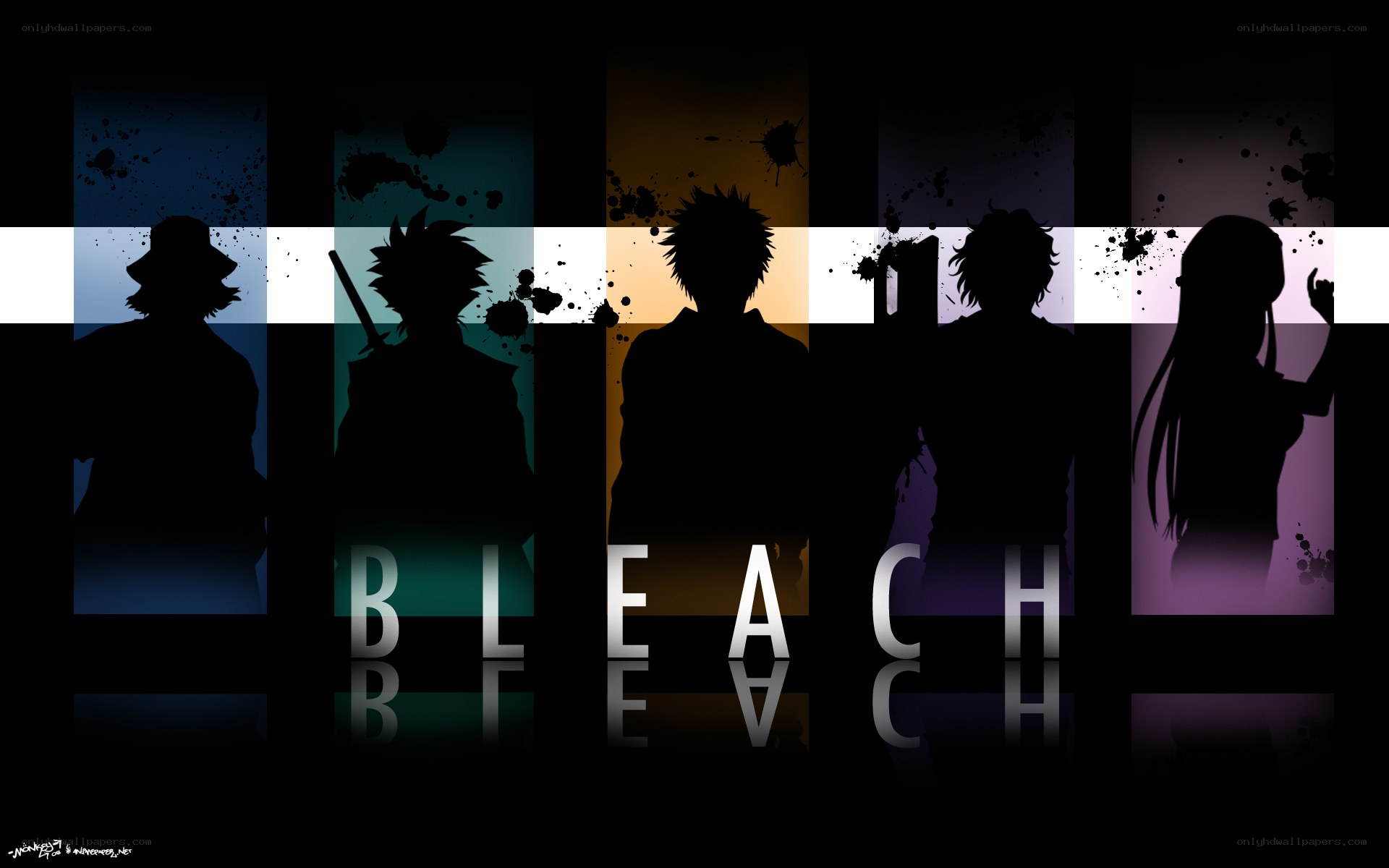 Bleach anime character silhouettes