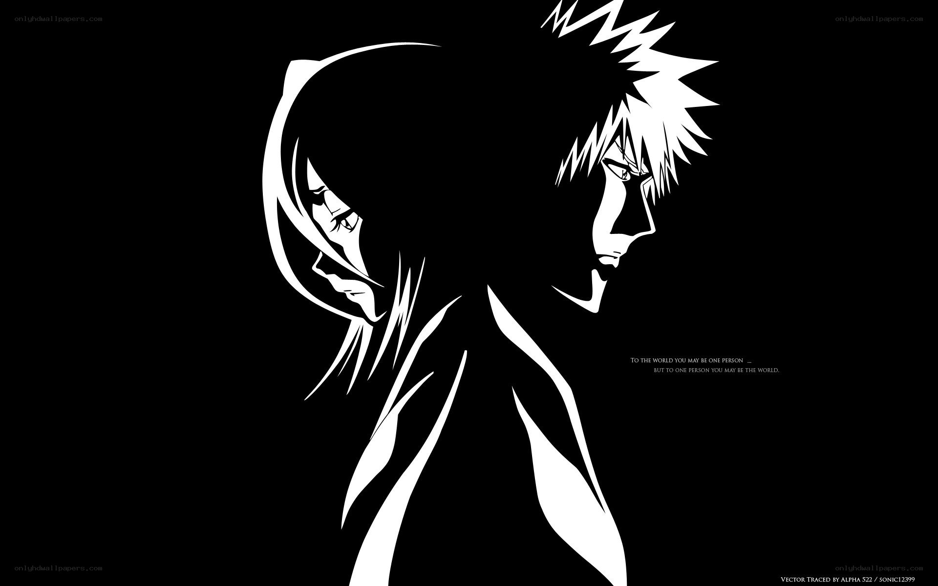 Bleach anime character silhouettes