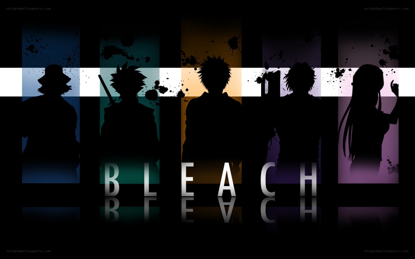 Bleach anime character silhouettes