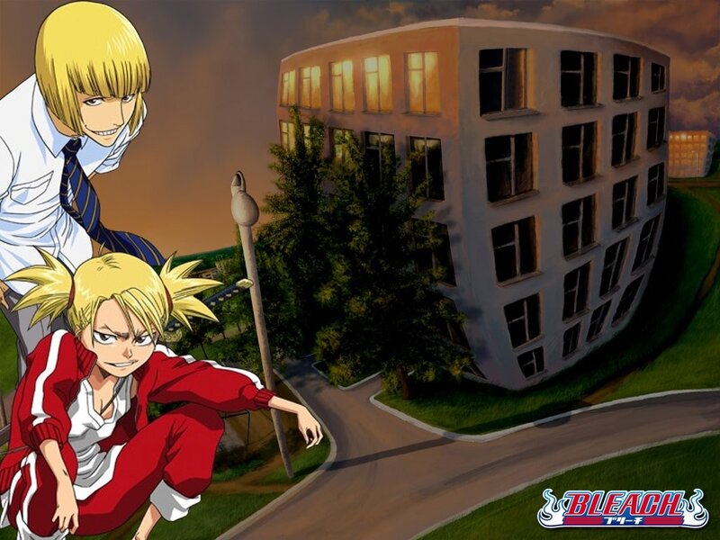 Bleach anime characters in school setting