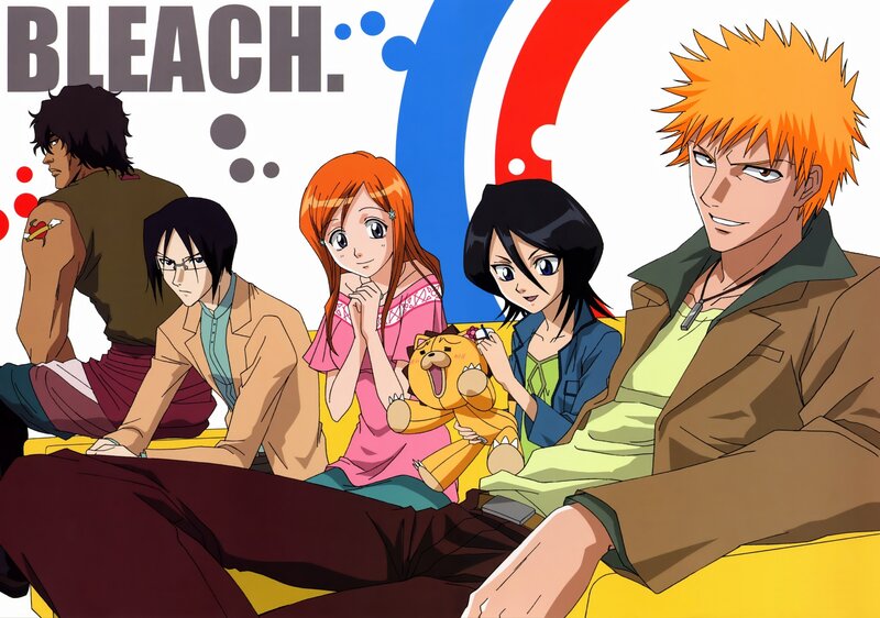 Bleach anime characters on couch