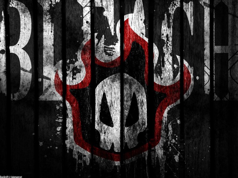 Bleach anime logo on wood