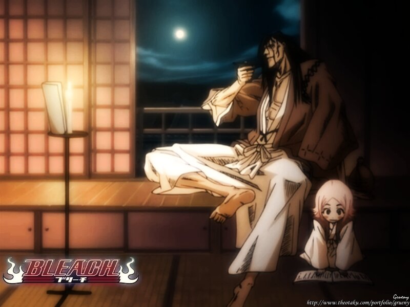 Bleach anime scene at night