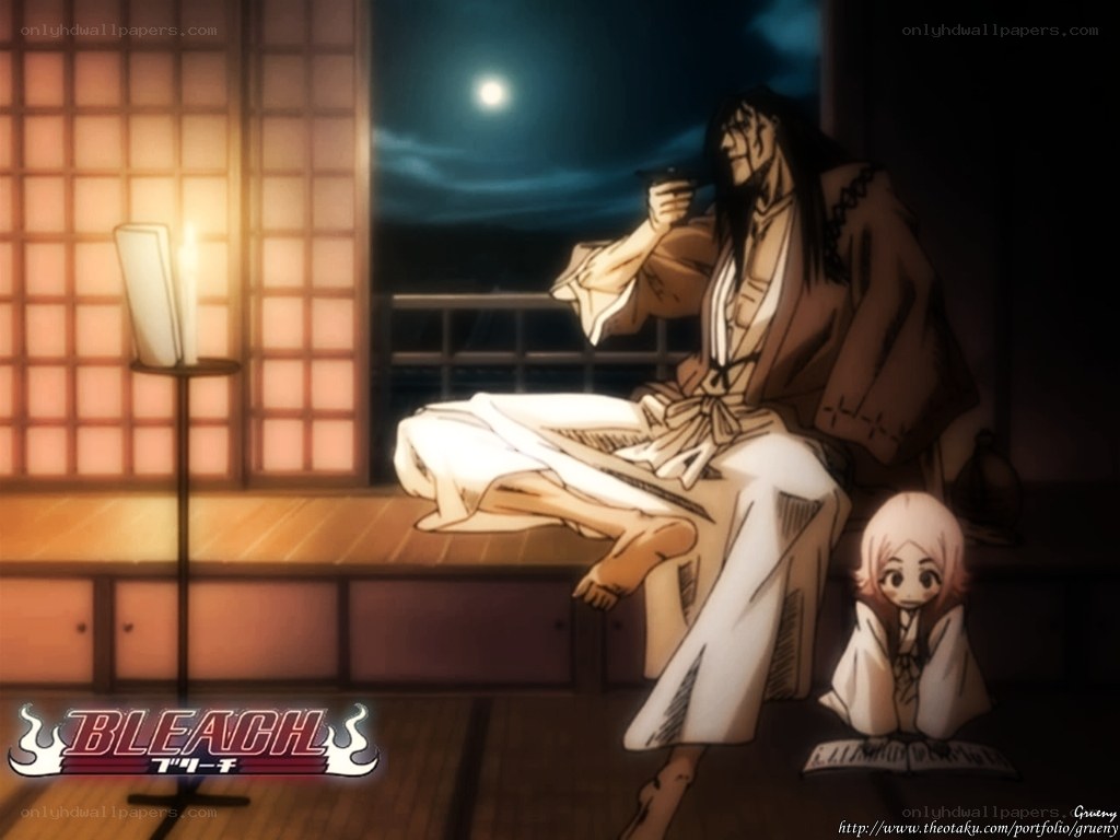 Bleach anime scene at night