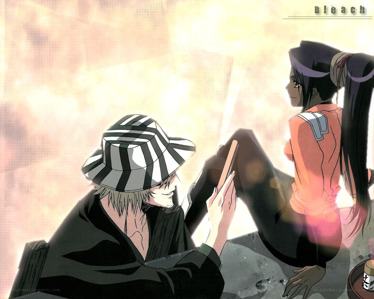 Bleach anime scene with characters