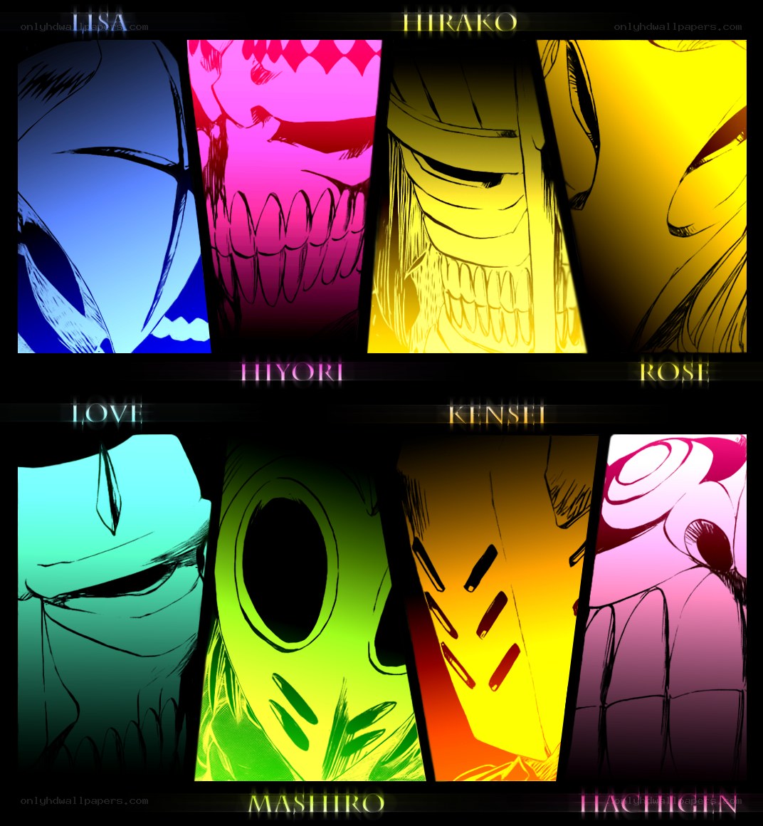 Bleach Arrancar character portraits
