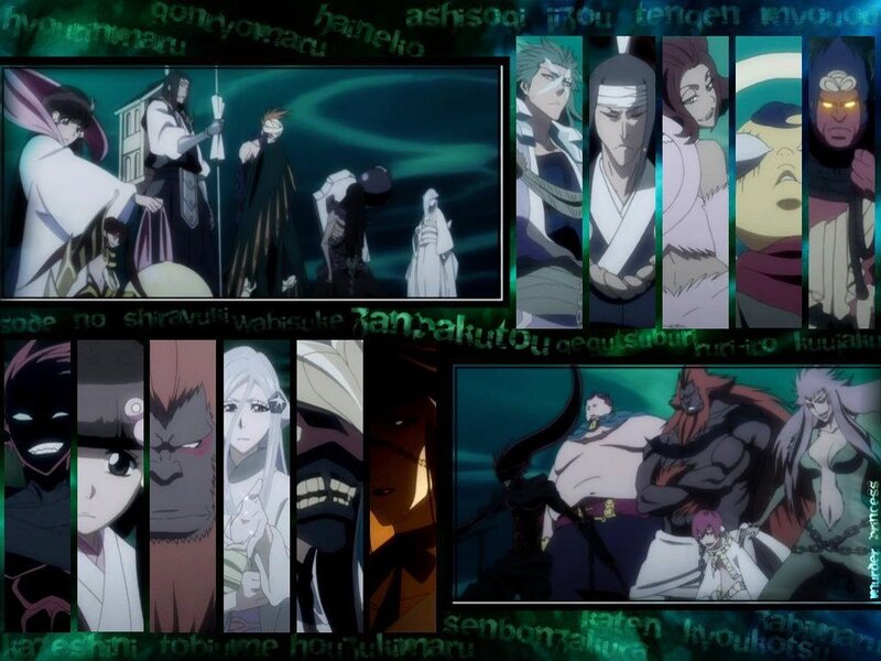 Bleach Arrancar characters collage