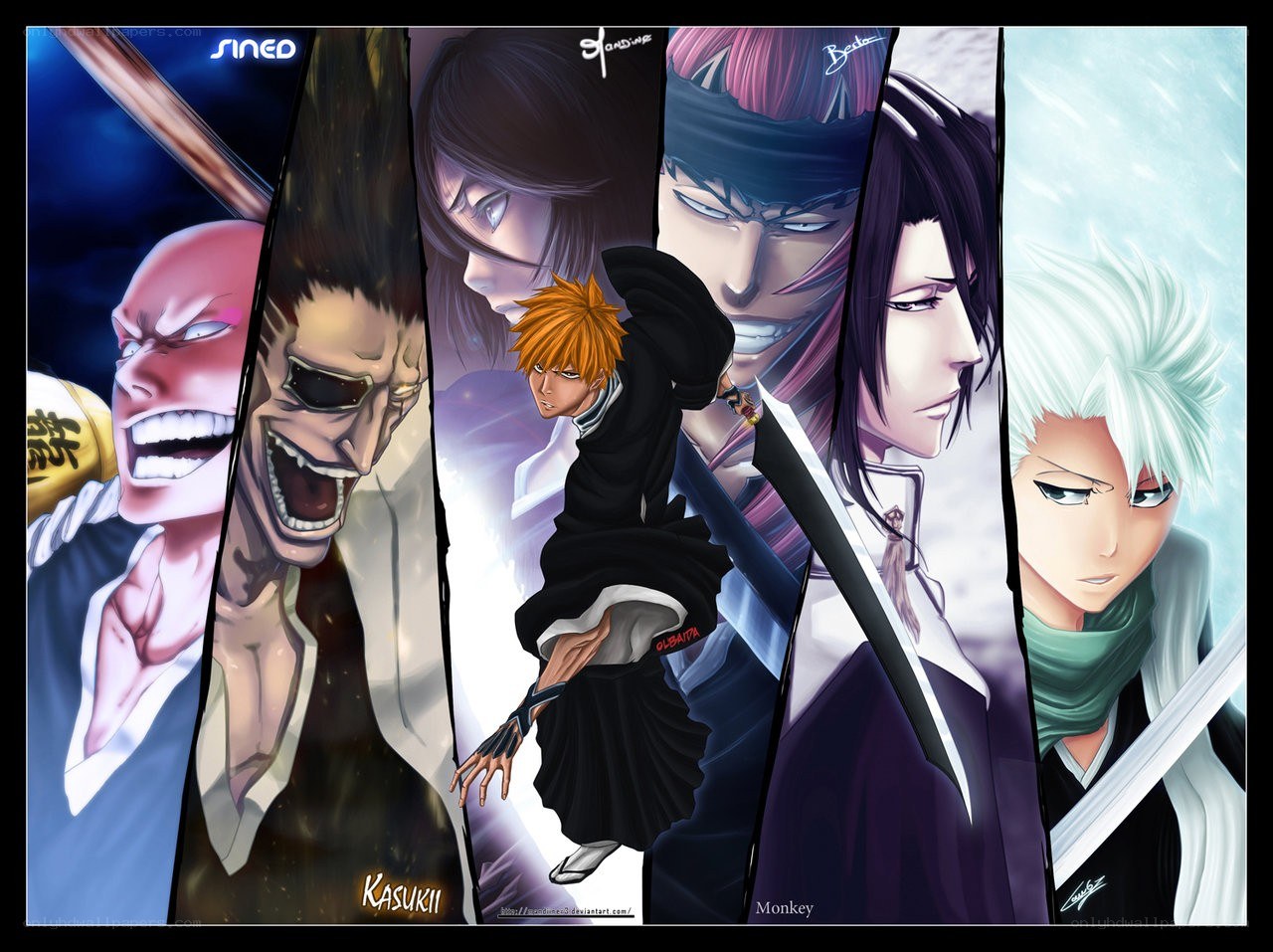 Bleach character collage