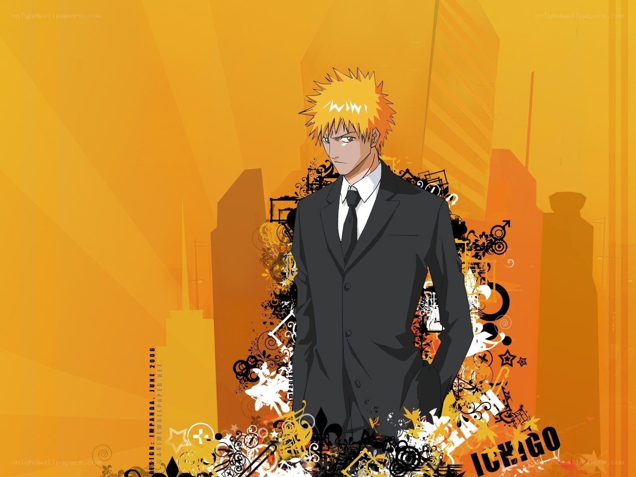 Bleach character in a suit