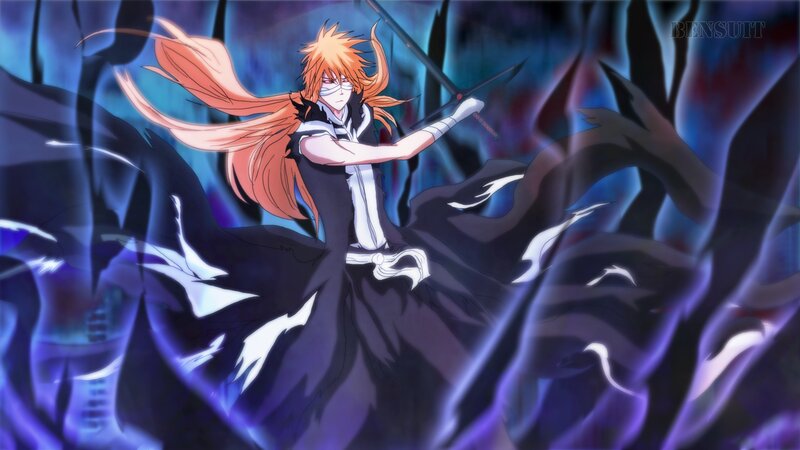 Bleach character in battle