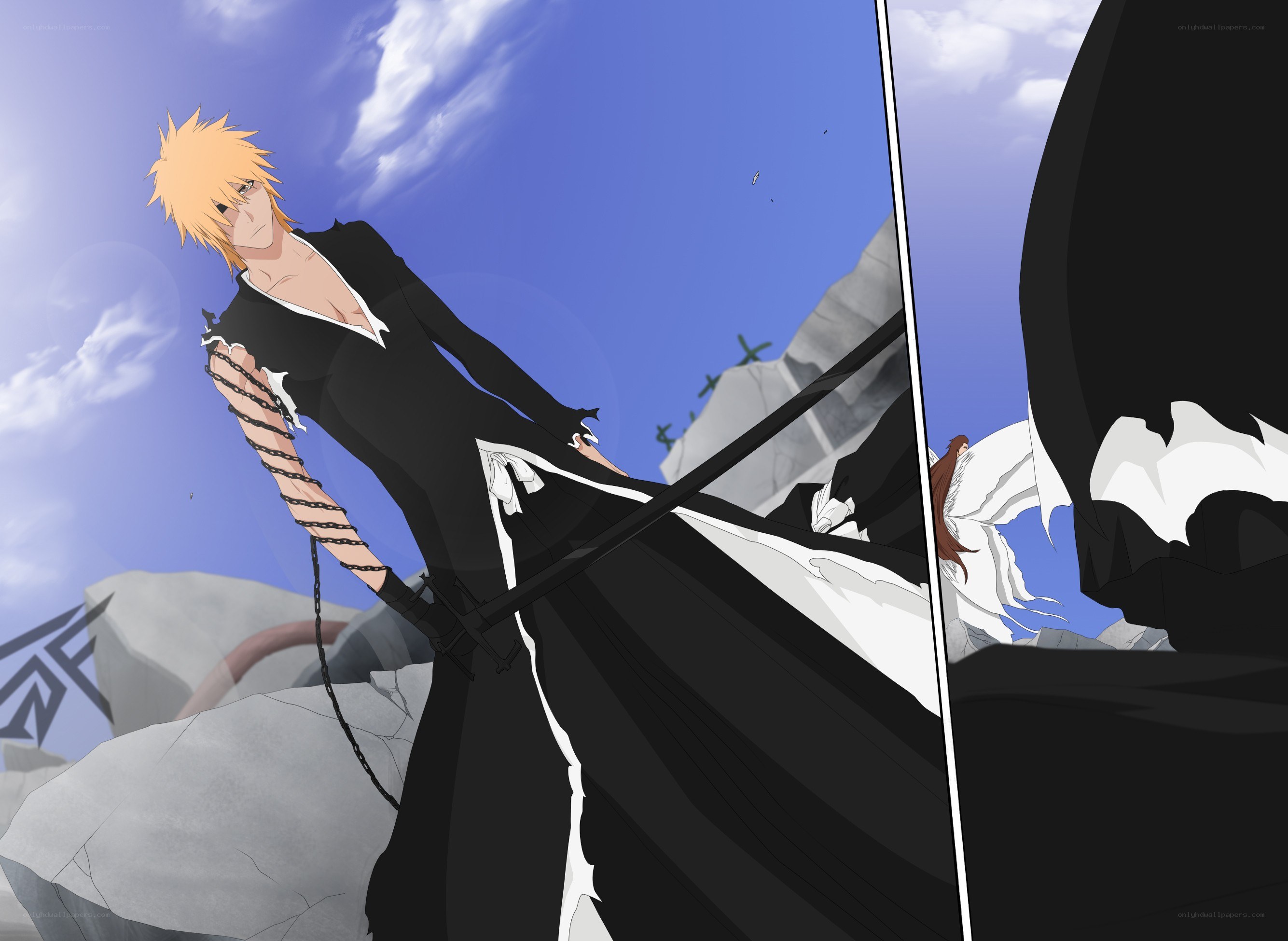 Bleach character in battle