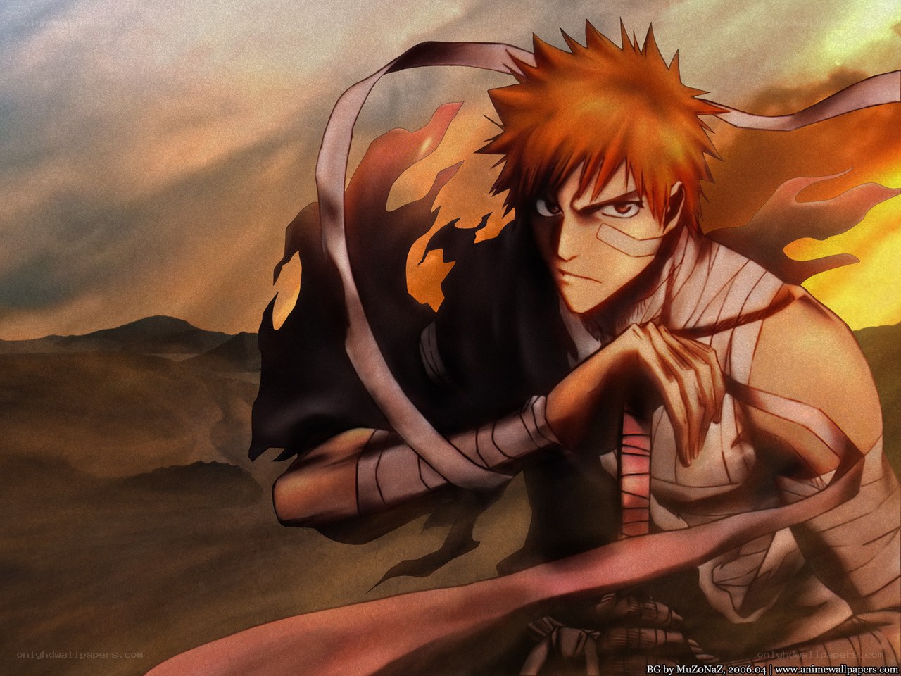 Bleach character in battle stance