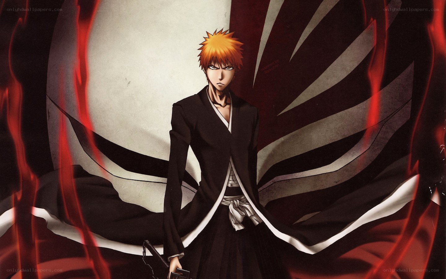 Bleach character in black robe