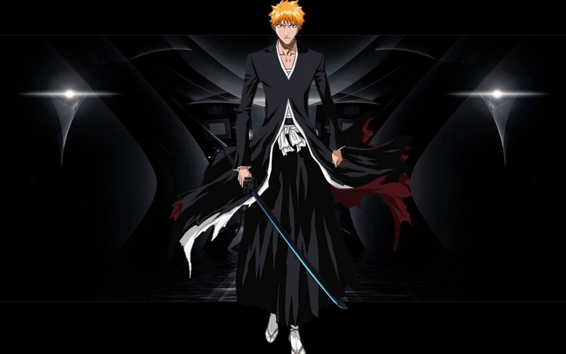 Bleach character in black robe