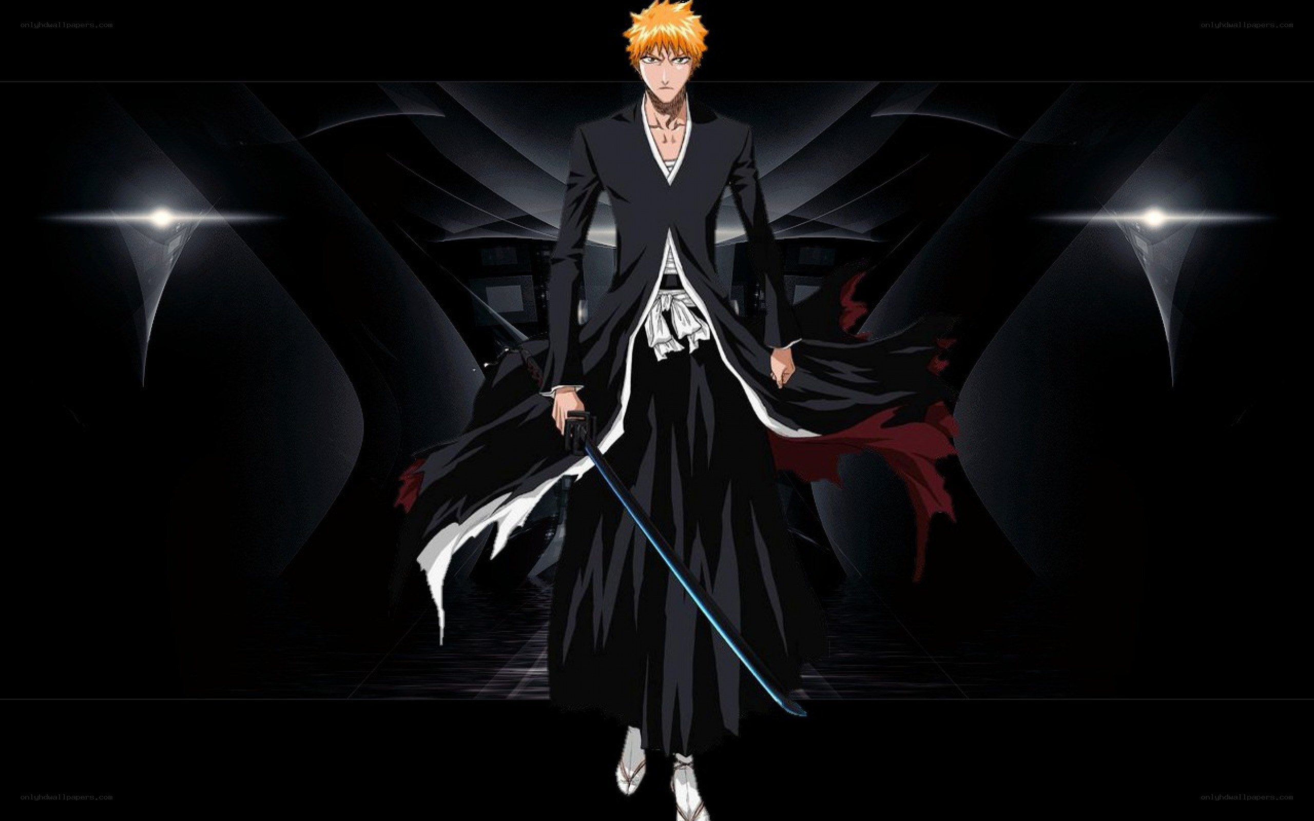 Bleach character in black robe