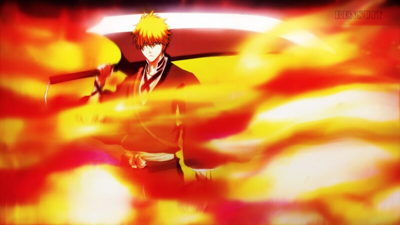 Bleach character in fire