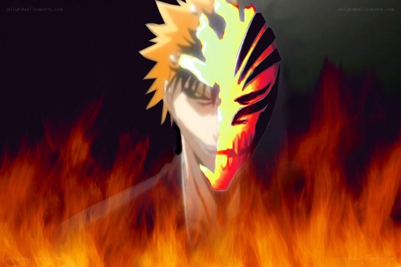 Bleach character in flames