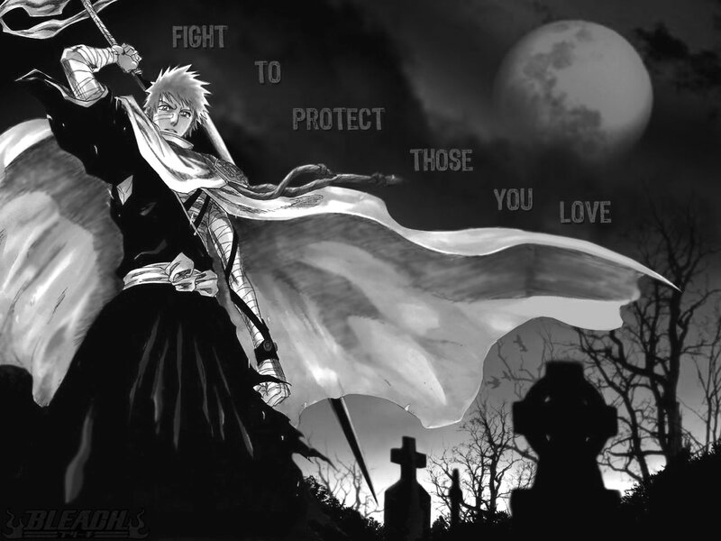 Bleach character in graveyard