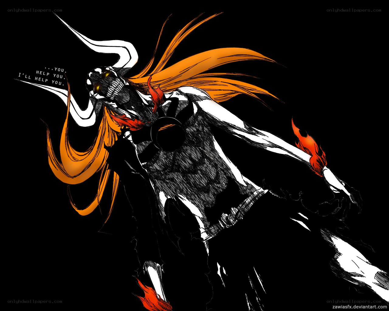 Bleach character in Hollow form